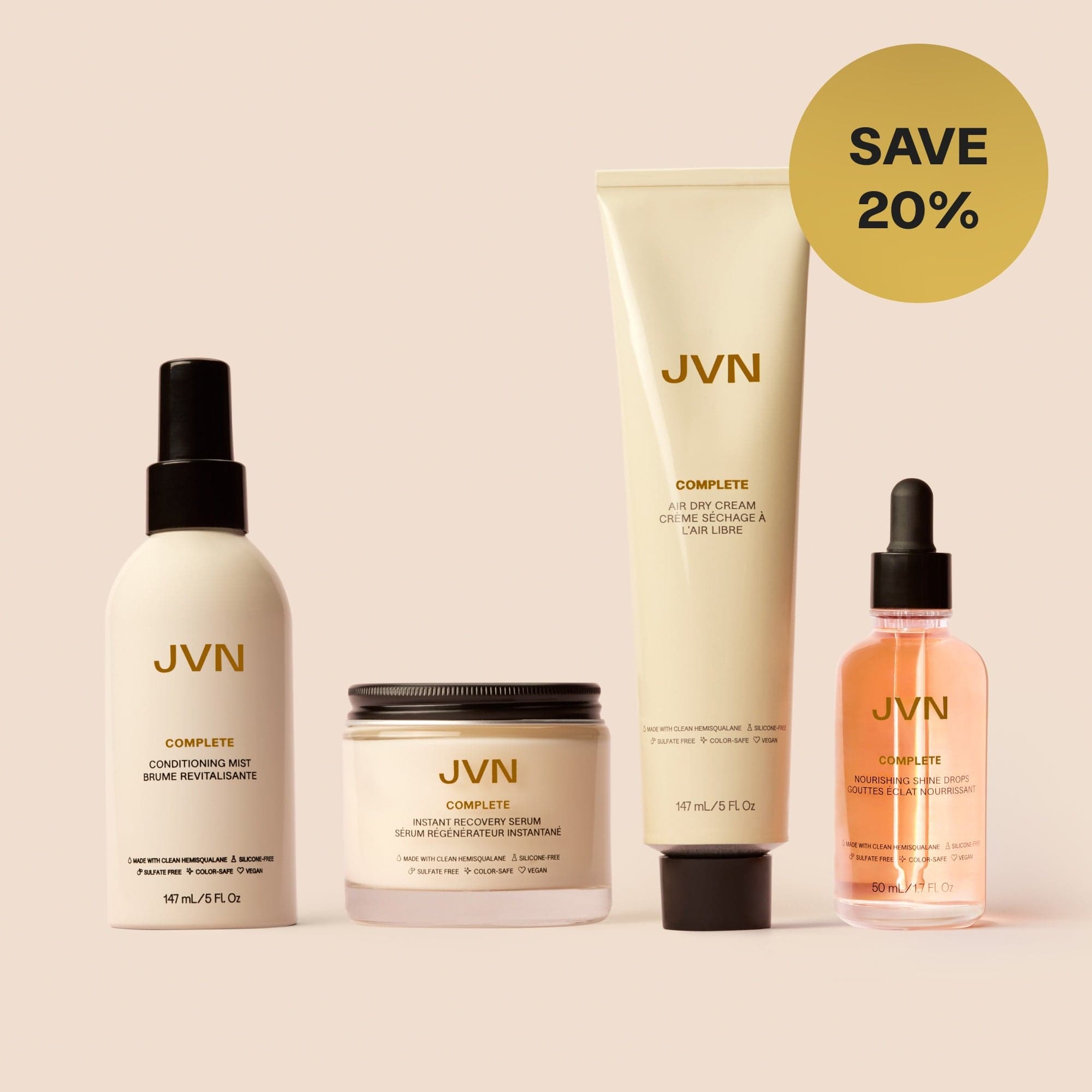 JVN sets product Smooth Out That Frizz Set Smooth Out That Frizz Set | Products for Frizzy Hair | JVN Hair sulfate-free silicone-free sustainable